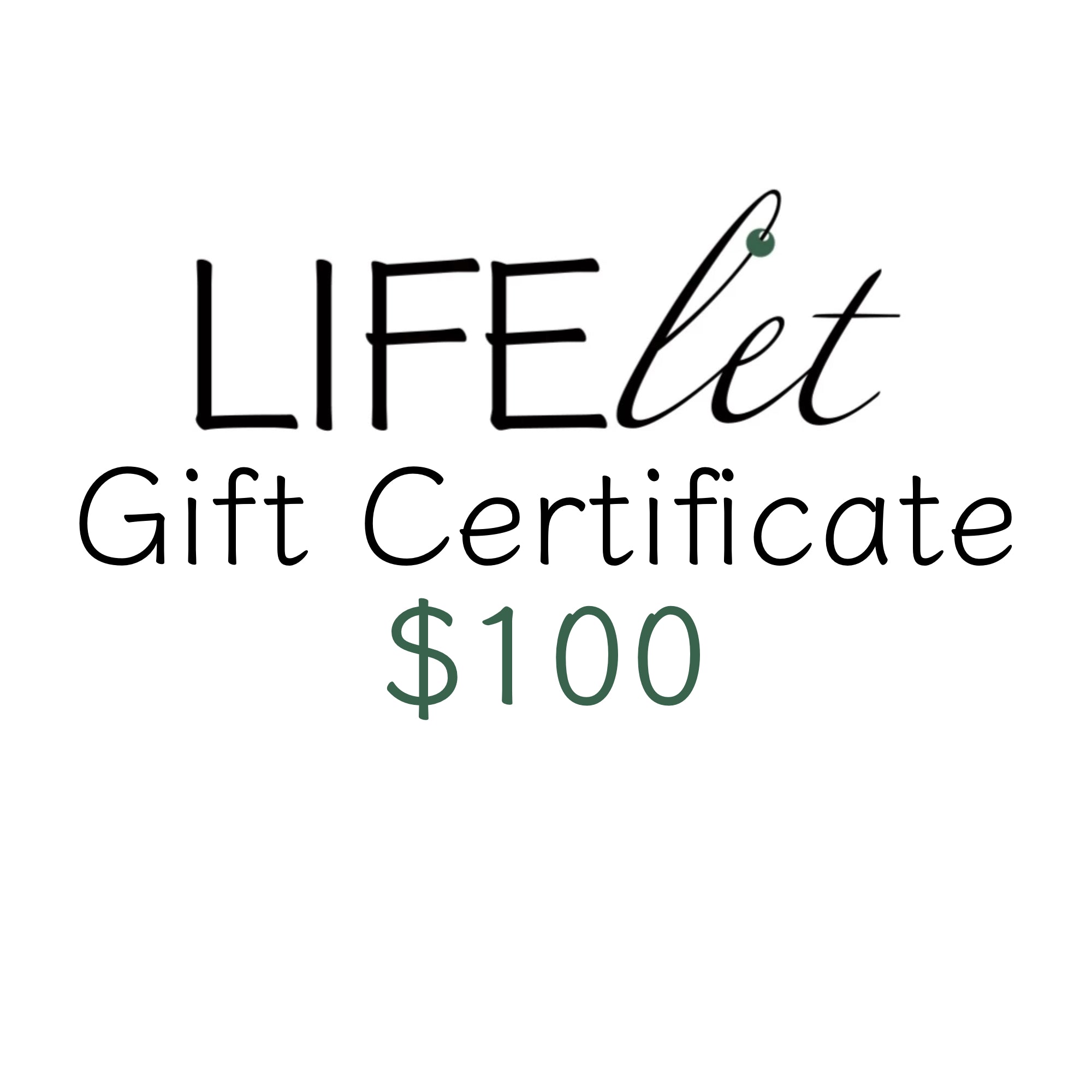 - Gift Certificates -